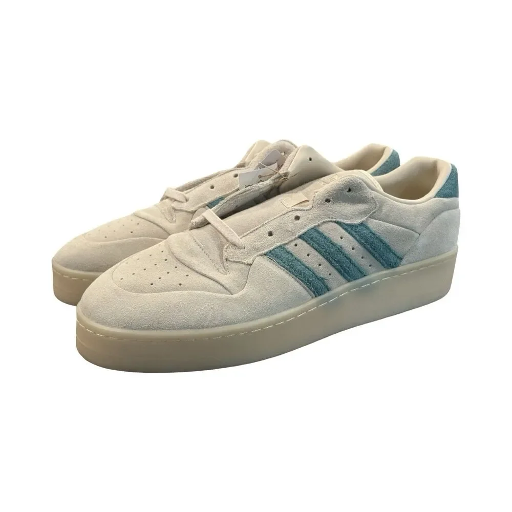 Size 15 Adidas Rivalry Lux Low Wonder Off White Powder Teal JR8241